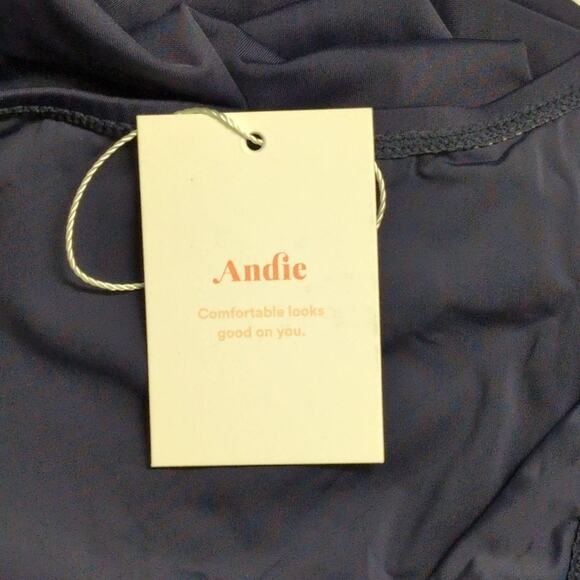 NWT Andie Navy Recycled Stretch Comfortable Malibu One-Piece Swimsuit XXXL - Picture 7 of 8